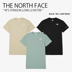 THE NORTH FACE ノースフェイス レディース Tシャツ W'S STINSON LONG S/SR/TEE ウィメンズ スティンソン ロング ショートスリーブ ティーシャツ ロング丈 半袖 ブラック グリーン ベージュ WHITELABEL NT7UN32J/K/L【中古】未使用品