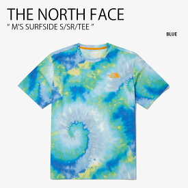 THE NORTH FACE ノースフェイス Tシャツ M'S SURFSIDE S/SR/TEE サーフサイド ショートスリーブ ティーシャツ 半袖 カットソー クルーネック ルーズフィット タイダイ ブルー WHITELABEL メンズ レディース NT7UN20L【中古】未使用品