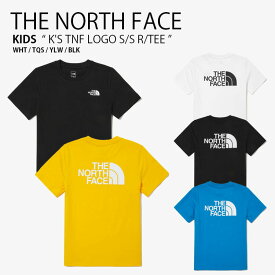 THE NORTH FACE ノースフェイス キッズ Tシャツ K'S TNF LOGO S/S R/TEE ロゴ ショートスリーブ ティーシャツ 半袖 カットソー クルーネック ホワイト ブルー イエロー ブラック 男の子 女の子 子供用 NT7UN51S/T/U/V【中古】未使用品