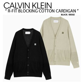 Calvin Klein カルバンクライン カーディガン REGULAR-FIT BLOCKING COTTON CARDIGAN CK レギュラーフィット ブロッキング コットン メンズ レディース J321525【中古】未使用品