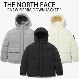 THE NORTH FACE ノースフェイス ダウンジャケット NEW SIERRA DOWN JACKET ダウン ジャケット ショートダウン フード フード付き BLACK GRAY CREAM オーバーフィット ブラック グレー クリーム NJ1DN58J/K/L【中古】未使用品