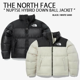 【即納商品あり/国内配送】THE NORTH FACE ノースフェイス ダウンジャケット NUPTSE HYBRID DOWN BALL JACKET ダウン ジャケット ショートダウン ヌプシ ヌプシダウン フード フード付き BLACK WHITE SAND NJ1DP60 NJ1DN60A/B【中古】未使用品