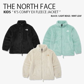 THE NORTH FACE ノースフェイス キッズ フリースジャケット K'S COMFY EX FLEECE JACKET コンフィ フリース ボア ジャケット ロゴ ストリート カジュアル ブラック ベージュ グリーン 男の子 女の子 子供用 NJ4FN60S/T/U【中古】未使用品