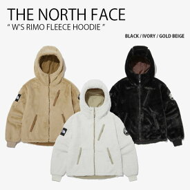 THE NORTH FACE ノースフェイス レディース フリースジャケット W'S RIMO FLEECE HOODIE リモ フリース フーディ ジャケット ボア パーカー ロゴ カジュアル WHITELABEL ブラック アイボリー ベージュ NJ4FN81J/K/L【中古】未使用品