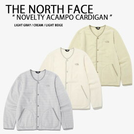 THE NORTH FACE ノースフェイス カーディガン NOVELTY ACAMPO CARDIGAN ノベルティ アカンポ フリースカーディガン BEIGE CREAM 新作 ロゴ ストリート グレー ベージュ クリーム NJ5JN61A/B/C【中古】未使用品