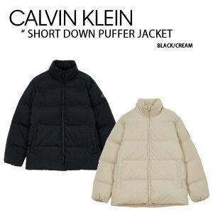 Calvin Klein JoNC _EWPbg SHORT DOWN PUFFER JACKET CK _E WPbg S BLACK CREAM V[g_E ubN zCg Y fB[X J318158 BEH/AEB