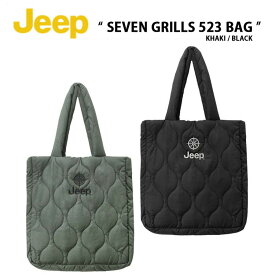 Jeep ジープ トートバッグ SEVEN GRILLS 523 BAG JN0GAU523 BLACK KHAKI バッグ トート エコバッグ ショッピングバッグ カバン キルティング ブラック カーキ 肩掛け 通勤 通学【中古】未使用品