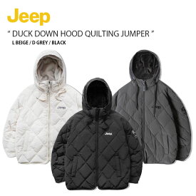 Jeep ジープ ダウンジャケット DUCK DOWN HOOD QUILTING JUMPER ダック ダウン フード キルティング ジャンパー フーディ カジュアル ストリート ベージュ グレー ブラック メンズ レディース 男性用 女性用 JN4JPU304【中古】未使用品