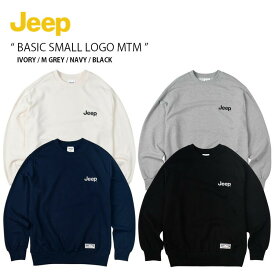 Jeep ジープ スウェット BASIC SMALL LOGO MTM ベーシック スモール ロゴ マンツーマン スウェットシャツ 長袖 トレーナー プルオーバー カジュアル ストリート アイボリー グレー ネイビー ブラック JN5TSU802【中古】未使用品