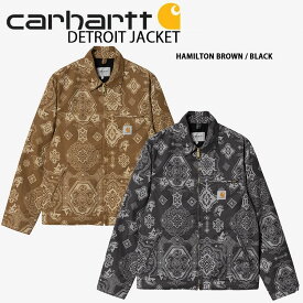 CARHARTT カーハート ジャケット DETROIT JACKET デトロイトジャケット ショートジャケット ペイズリー柄 BLACK BROWN ブラック ブラウン メンズ レディース ユニセックス CA22FWJAJL【中古】未使用品