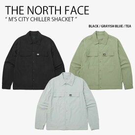 THE NORTH FACE ノースフェイス シャツジャケット M'S CITY CHILLER SHACKET シティ チラー シャケット コーチジャケット ジャケット CPOジャケット ロゴ ブラック グレー グリーン メンズ レディース 男女共用 男性用 女性用 NJ3LP06A/B/C【中古】未使用品