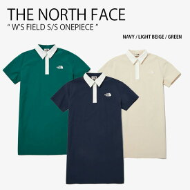 THE NORTH FACE ノースフェイス レディース ワンピース W'S FIELD S/S ONEPIECE フィールド ショートスリーブ ワンピース 半袖 ミニ丈 ロゴ カジュアル ストリート WHITELABEL ネイビー ベージュ グリーン 女性用 NT7ZP30J/K/L【中古】未使用品