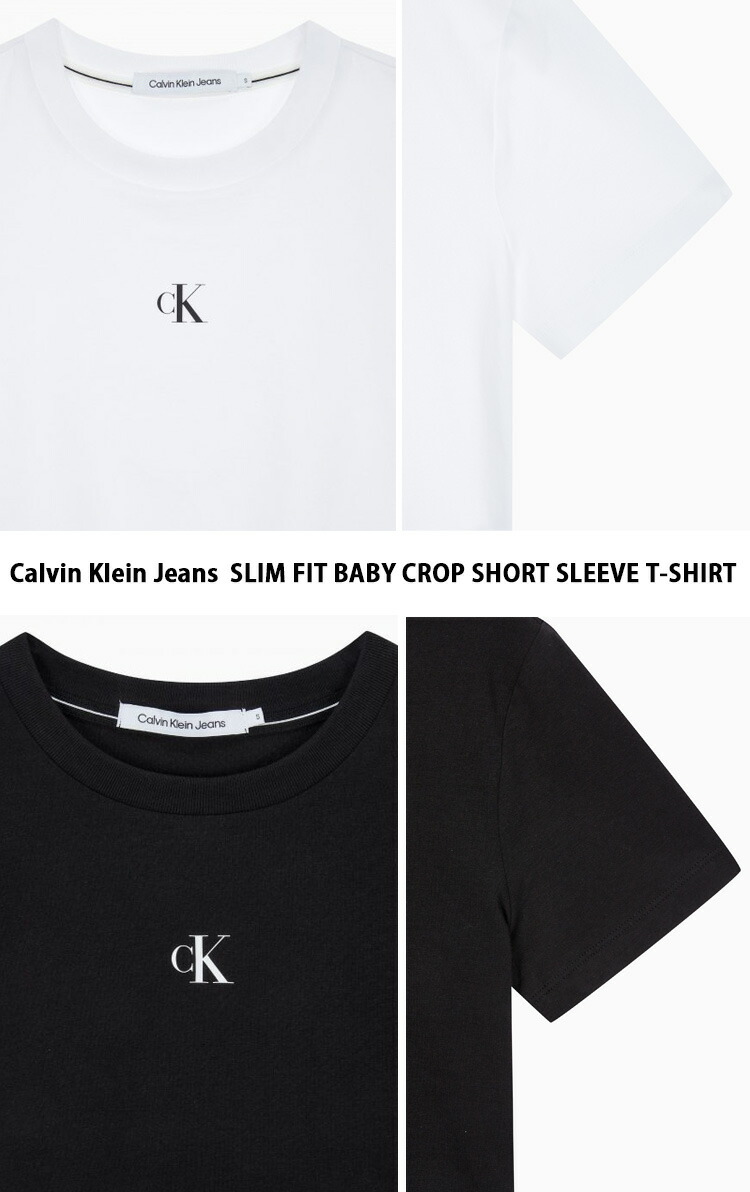 楽天市場】Calvin Klein カルバンクライン Tシャツ SLIM FIT BABY CROP 