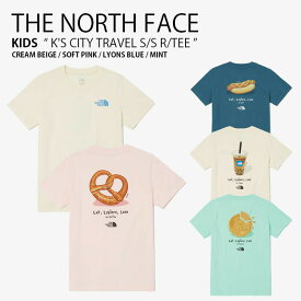 THE NORTH FACE ノースフェイス キッズ Tシャツ K'S CITY TRAVEL S/S R/TEE シティ トラベル ショートスリーブ ティーシャツ 半袖 カットソー クルーネック ベージュ ピンク ブルー ミント 男の子 女の子 子供用 NT7UP02S/T/U/V【中古】未使用品