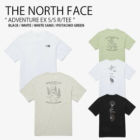 THE NORTH FACE ノースフェイス Tシャツ ADVENTURE EX S/S R/TEE アドベンチャー ショートスリーブ ラウンドネック ティーシャツ 半袖 ロゴ ブラック ホワイト ベージュ グリーン メンズ レディース 男性用 女性用 NT7UPNT7UP12A/B/C/D【中古】未使用品