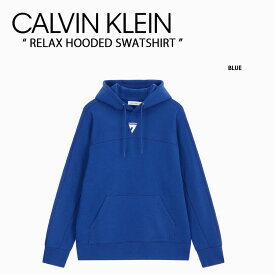 Calvin Klein カルバンクライン パーカー RELAX HOODED SWATSHIRT BLUE CK リラックスフーディースェットシャツ ブルー メンズ 40308MD8ZJ【中古】未使用品