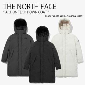 THE NORTH FACE ノースフェイス ダウンジャケット ACTION TECH DOWN COAT アクション テック ダウン コート ジャケット フード付き フーディ パーカー ロゴ WHITELABEL ブラック アイボリー グレー メンズ レディース 男性用 女性用 NC1DN50J/K/L【中古】未使用品