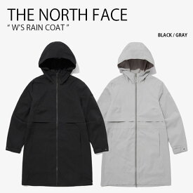 THE NORTH FACE ノースフェイス レディース レインコート W'S RAIN COAT ウィメンズ レイン コート ジャケット フーディ パーカー 防水 雨具 レインウェア ロゴ カジュアル ストリート ブラック グレー 女性用 NC2HP80A/B【中古】未使用品