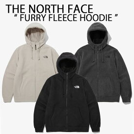 THE NORTH FACE ノースフェイス フリース パーカー FURRY FLEECE HOODIE フリースパーカー パーカージャケット BLACK WHITE GRAY フーディー ジップアップパーカー フリース ブラック ホワイト グレー メンズ レディース NJ4FP61A/B/C【中古】未使用品