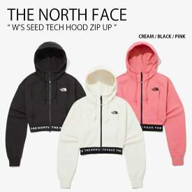 THE NORTH FACE ノースフェイス レディース パーカー W'S SEED TECH HOOD ZIP UP ウィメンズ シード テック フード ジップアップ ジャケット フーディ クロップ丈 ロゴ カジュアル ストリート WHITELABEL アイボリー ブラック ピンク 女性用 NJ5JP80J/K/L【中古】未使用品