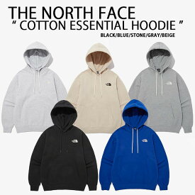 THE NORTH FACE ノースフェイス パーカー COTTON ESSENTIAL HOODIE スウェットパーカー フーディー BLACK GRAY BEIGE BLUE ルーズフィット カンガルーポケット メンズ レディース NM5PP40A/B/C/D/E【中古】未使用品