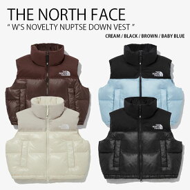 THE NORTH FACE ノースフェイス レディース ダウンベスト W'S NOVELTY NUPTSE DOWN VEST ウィメンズ ノベルティ ヌプシ ダウン ベスト クロップ丈 ロゴ カジュアル ストリート WHITELABEL アイボリー ブラック ブラウン ブルー 女性用 NV1DP80J/K/L/M【中古】未使用品