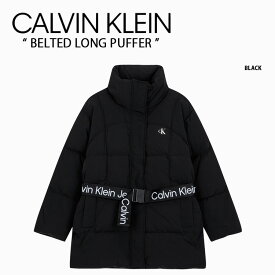 Calvin Klein カルバンクライン レディース ダウンジャケット W'S BELTED LONG PUFFER ベルティッドロングパファー ブラック レディースダウン BLACK J222497BEH【中古】未使用品