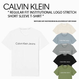 Calvin Klein カルバンクライン Tシャツ REGULAR FIT INSTITUTIONAL LOGO STRETCH SHORT SLEEVE T-SHIRT CK レギュラーフィットインスティテューショナルロゴストレッチ半袖Tシャツ メンズ J321612 YAF/P2D/BEH/ACI/PN6【中古】未使用品