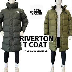 THE NORTH FACE ノースフェイス ダウンスタイル コート RIVERTON T-BALL COAT パディングコート ロングダウン DARK-KHAKI KHAKI ダウンジャケット メンズ レディース NI3NN57N/P【中古】未使用品