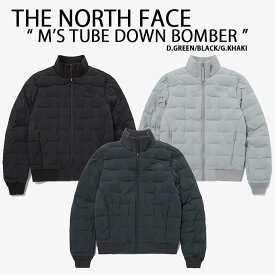 THE NORTH FACE ノースフェイス ダウン ボンバージャケット M'S TUBE DOWN BOMBER ボンバーダウン ブルゾン DARKGREEN BLACK GRAYISH キルティングジャケット チューブダウン ダークグリーン ブラック グレイッシュ メンズ レディース NJ1DP64A/B/C【中古】未使用品