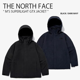 THE NORTH FACE ノースフェイス マウンテンジャケット M'S SUPERLIGHT GTX JACKET スーパーライト ゴアテックス ジャケット マウンテンパーカー フーディ パーカー 防水 ロゴ ブラック ネイビー メンズ レディース 男性用 女性用 男女共用 NJ2GQ04A/B【中古】未使用品