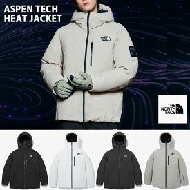 THE NORTH FACE ノースフェイス ダウンジャケット ASPEN TECH HEAT JACKET ヒートダウン ヒートテック BLACK WHITE GRAY BEIGE 極暖 アスペンダウン フード ダウンパーカー NJ3NP63A/B/C/D【中古】未使用品