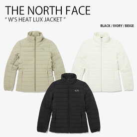 THE NORTH FACE ノースフェイス レディース パディングジャケット W'S HEAT LUX JACKET ウィメンズ ヒート ラックス ジャケット キルティングジャケット ロゴ カジュアル ストリート ブラック アイボリー ベージュ 女性用 NJ3NQ32A/B/C【中古】未使用品