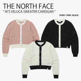 THE NORTH FACE ノースフェイス レディース カーディガン W'S VELUCA SWEATER CARDIGAN ウィメンズ ヴェルーカ セーター カーディガン ジャケット ラウンドネック ロゴ カジュアル WHITELABEL アイボリー ピンク ブラック 女性用 NJ5SP80J/K/L【中古】未使用品