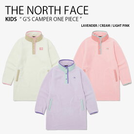 THE NORTH FACE ノースフェイス キッズ ワンピース G'S CAMPER ONE PIECE ガールズ キャンパー フリース 長袖 ひざ丈 スタンドネック ロゴ カジュアル ストリート アウトドア パープル アイボリー ピンク 女の子 子供用 NT7TP60S/T/U【中古】未使用品