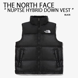 【即納商品あり/国内配送】THE NORTH FACE ノースフェイス ダウンベスト NUPTSE HYBRID DOWN BALL VEST ヌプシ ダウン ベスト BLACK ロゴ カジュアル ストリート ブラック メンズ レディース NV1DP82A【中古】未使用品