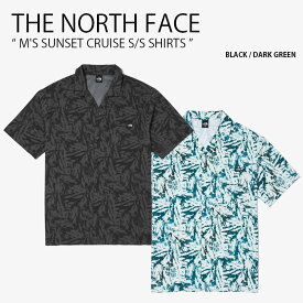 THE NORTH FACE ノースフェイス カジュアルシャツ M'S SUNSET CRUISE S/S SHIRTS サンセット クルーズ ショートスリーブ シャツ ナイロンシャツ 半袖 ルーズフィット ロゴ ブラック グリーン メンズ レディース 男性用 女性用 男女共用 NH8SQ14A/C【中古】未使用品