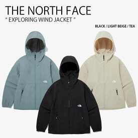 THE NORTH FACE ノースフェイス ナイロンジャケット EXPLORING WIND JACKET エクスプローリング ウィンド ジャケット ウーブンジャケット フーディ パーカー ロゴ ブラック ライトベージュ ブルーグリーン メンズ レディース 男性用 女性用 NJ3BQ01A/B/C【中古】未使用品