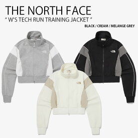 THE NORTH FACE ノースフェイス レディース トレーニングジャケット W'S TECH RUN TRAINING JACKET ウィメンズ テック ラン トレーニング ジャケット ブルゾン クロップ丈 ジムウェア ロゴ WHITELABEL ブラック アイボリー グレー 女性用 NJ3BQ30J/K/L【中古】未使用品