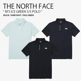 THE NORTH FACE ノースフェイス ポロシャツ M'S ICE GREEN S/S POLO アイス グリーン ショートスリーブ ポロ 半袖 ロゴ カジュアル オフィス ブラック ネイビー グリーン メンズ レディース 男性用 女性用 NT7PQ01A/B/C【中古】未使用品