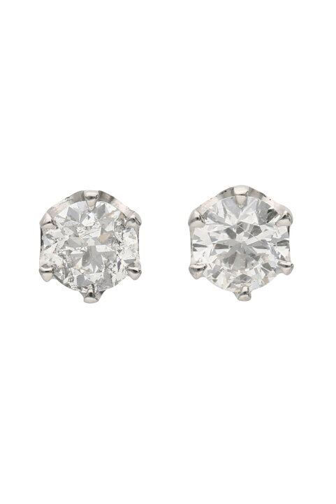 楽天市場】【現品限り 鑑別書付き】PT900 ダイヤモンド ピアス 0.5ct  