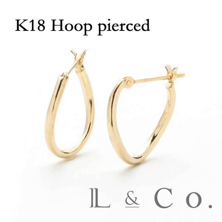 楽天市場】【スーパーSALE40%OFF】K18 フープ ピアス 両耳用 シンプル 