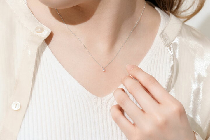 楽天市場】【倉庫発送】K10 ダイヤモンドネックレス 0.05ct ペンダント 