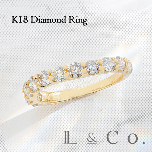 K18 ダイヤモンド　リング　0.1ct　イエローゴールド　シンプル　タイムレスジュエリー　ダイヤ　プレゼント　ギフト