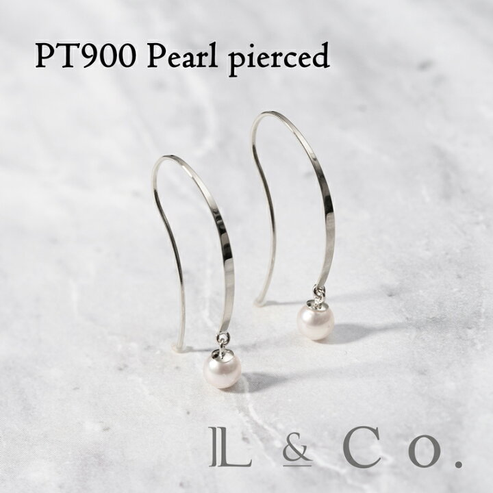 楽天市場】【倉庫発送】PT900 あこやパール フックピアス 4mm シンプル 