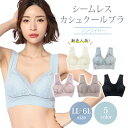 大きいサイズ ブラジャー LL 3L 4L 5L 6L ノンワイヤー カシュクール シームレス 涼感インナー レディース 夏用 肌ざわり軽やか