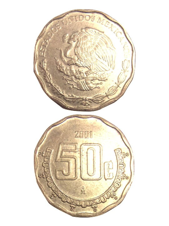 楽天市場】コイン メキシコ 50セント 21mm : レザーマニア楽天市場店 
