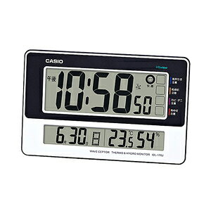 カシオ【CASIO】温度・湿度、日付表示付き 電波時計 IDL-170J-7JF★【IDL170J7JF】