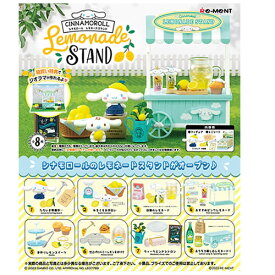 【コンプリートBOX】H-4521121152462 リーメント サンリオ Cinnamoroll Lemonade Stand 8個入りBOX フィギュア＋ミニシート