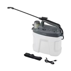 【IRIS】JF-7800 アイリスオーヤマ 充電式噴霧器 ホワイト/グレー 容量7.8L 肩掛けベルト付き 園芸用品【USB Type-C(R)充電】